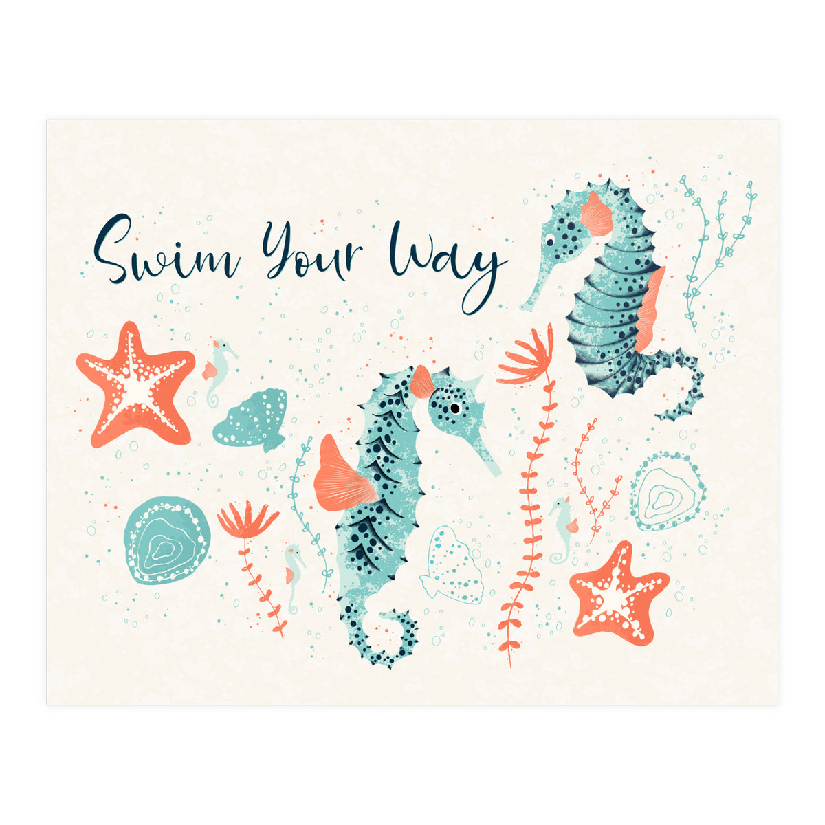 Swim Your Way Seahorse (Print Only)