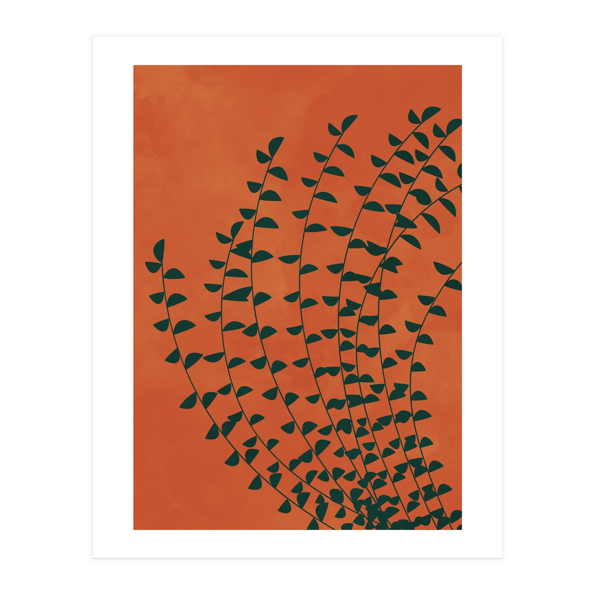 Boho Terracotta Plant Burnt Orange (Print Only)