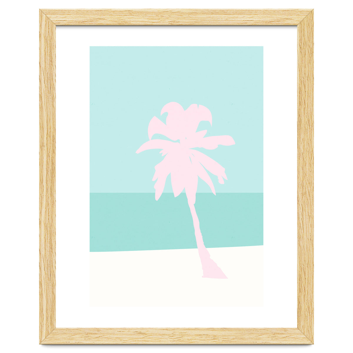 Minimal Palm Tree - Turquoise Coast