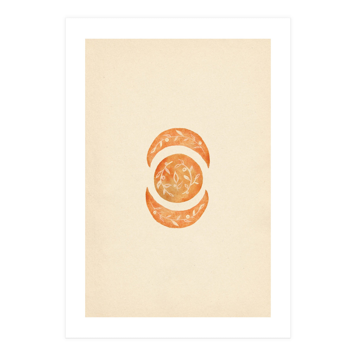 Botanical moon shapes (Print Only)