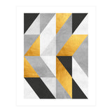 Gray and Gold Composition I (Print Only) thumbnail