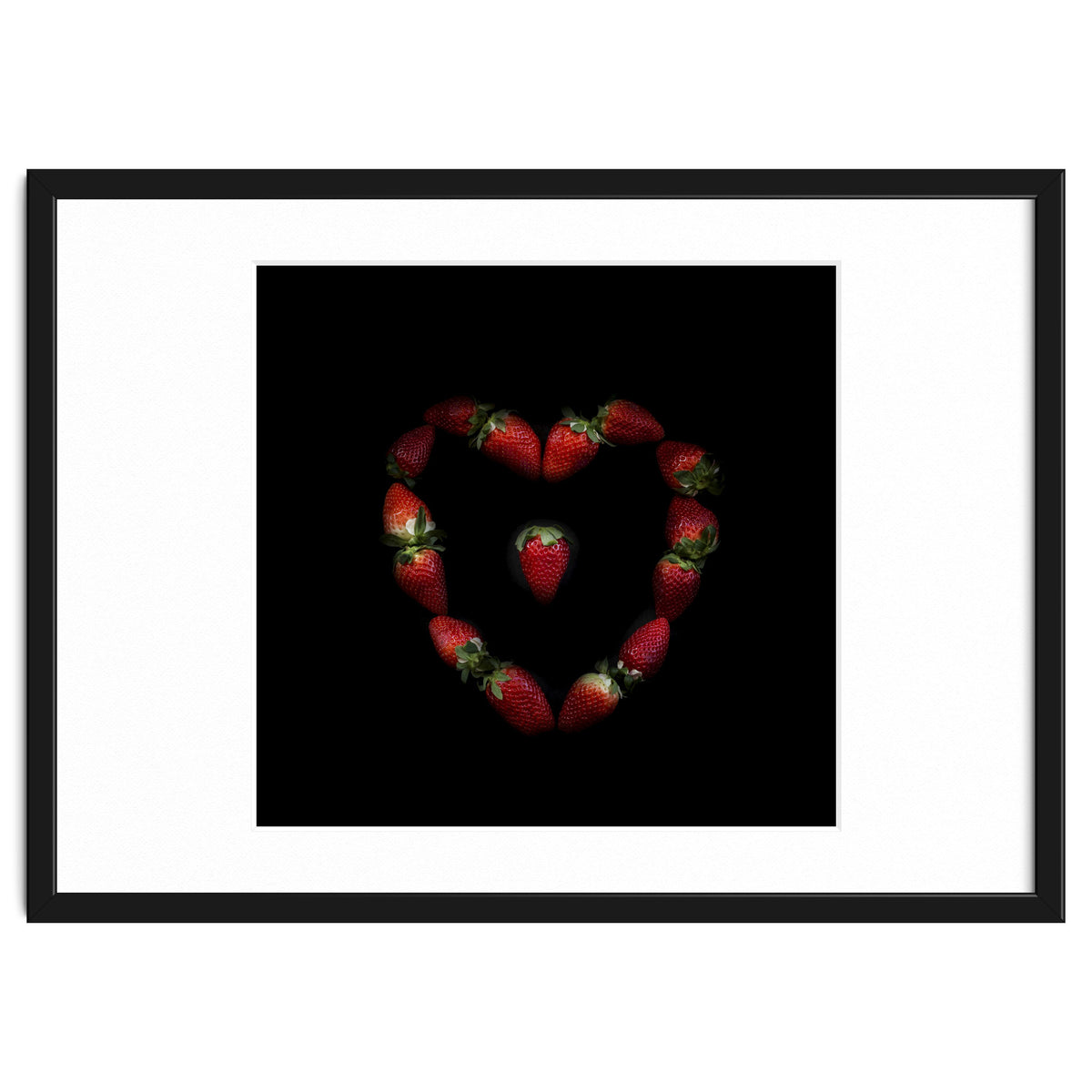 Heart of strawberries