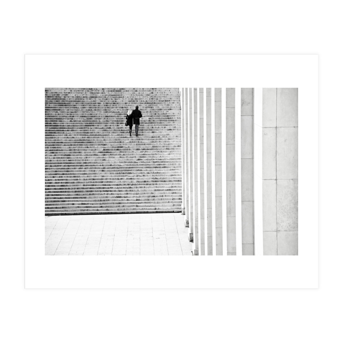Couple On Stairs, Paris (Print Only)