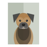 Mid Century Geometric Border Terrier Dog (Print Only) thumbnail