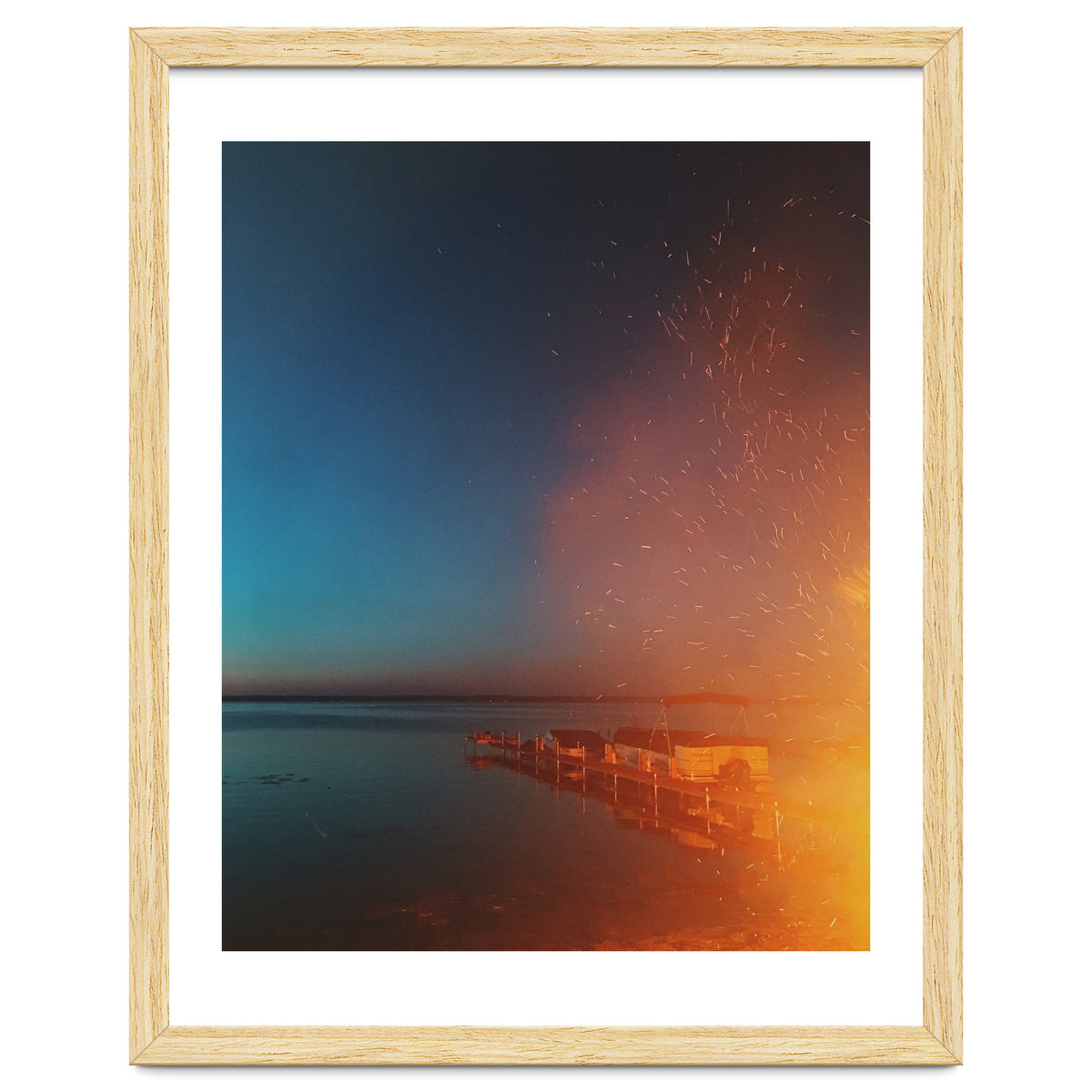 Firelight by the dock