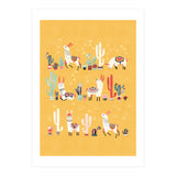 Happy Llama With Cactus In A Pot (Print Only) thumbnail