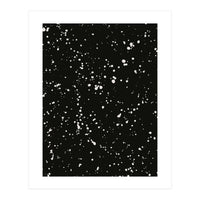 Paint Splatter on Black Background (Print Only)