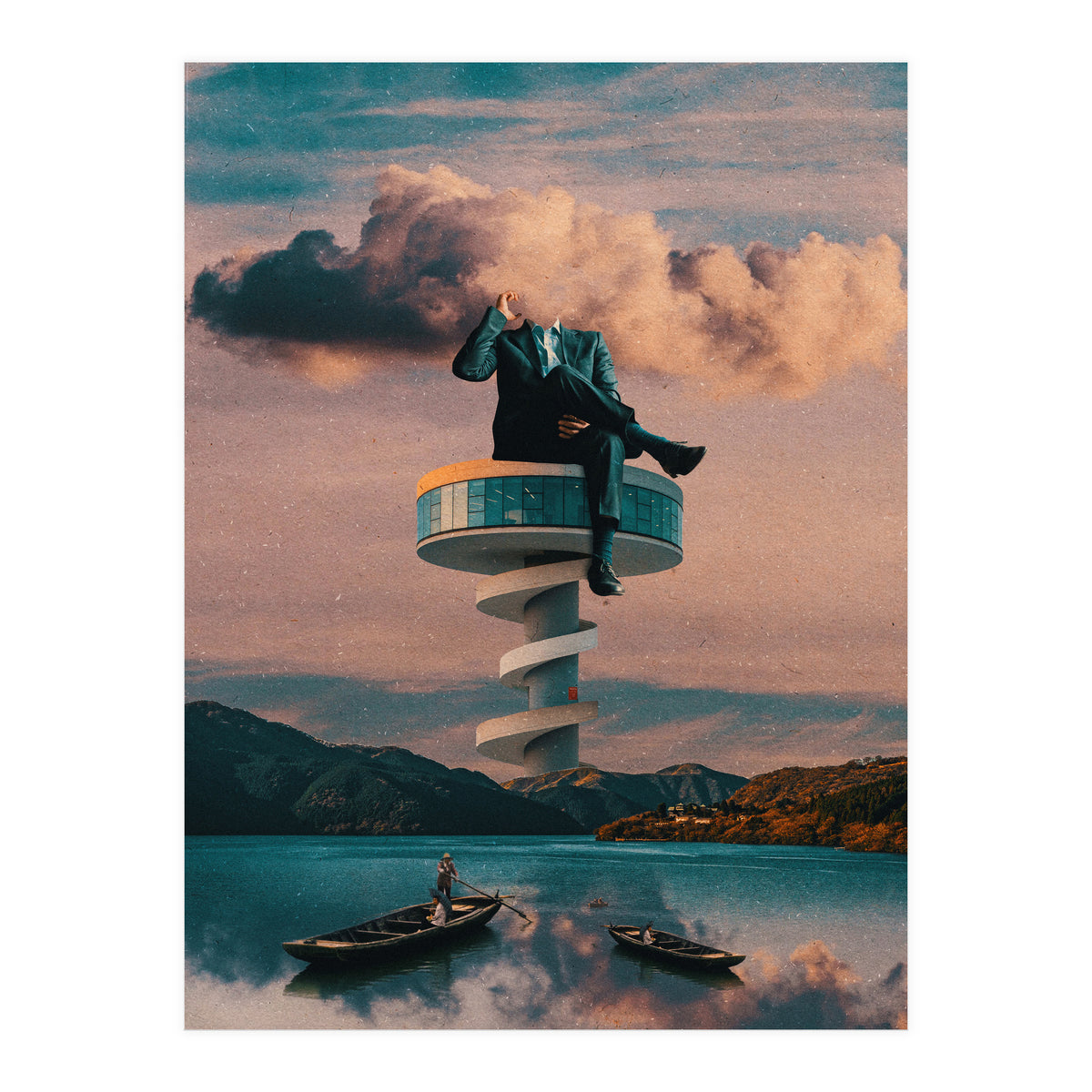 Man On The Tower (Print Only)