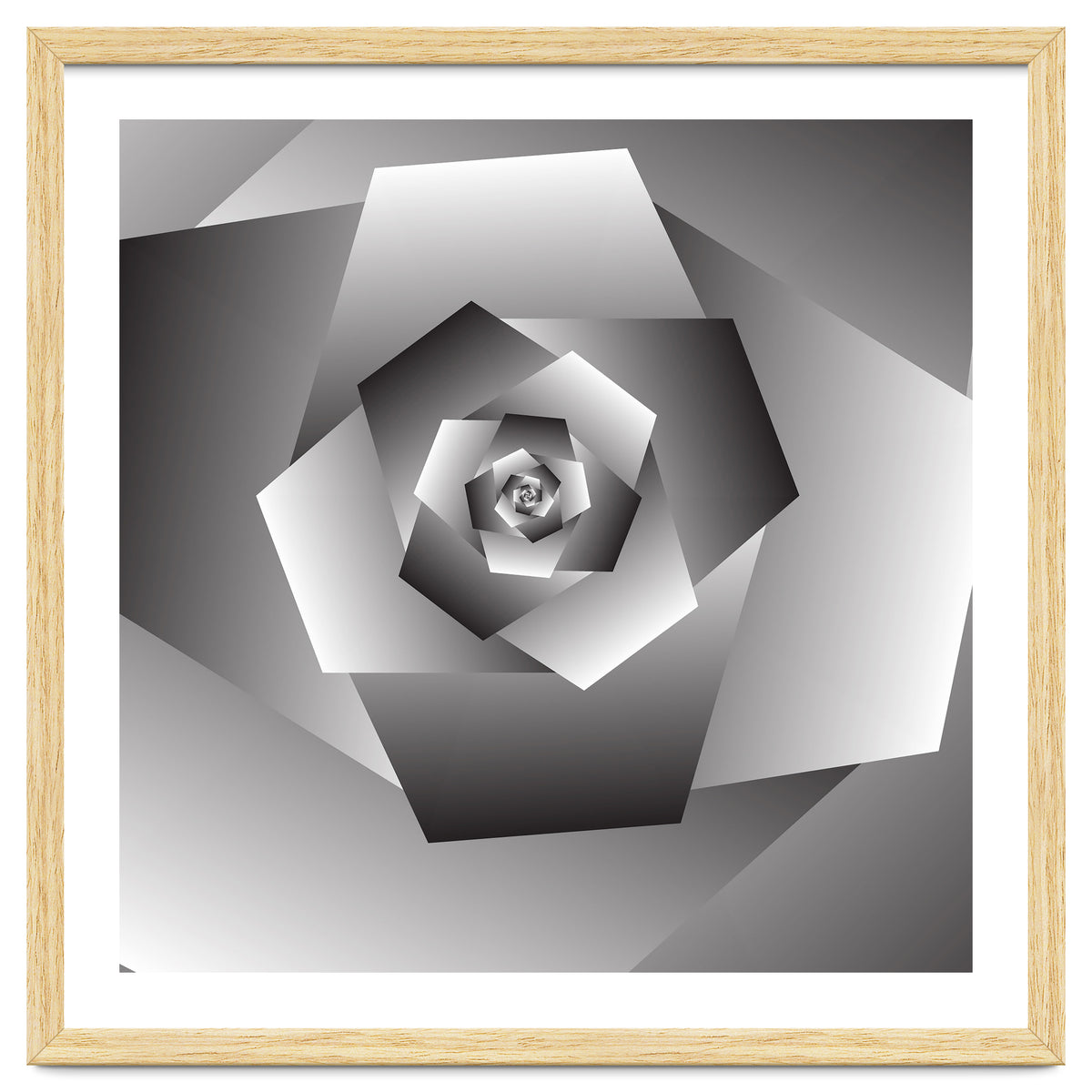 Monochrome Rose Spiral