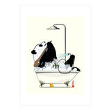 Giant Panda Bear in the Bath, funny bathroom humour (Print Only) thumbnail