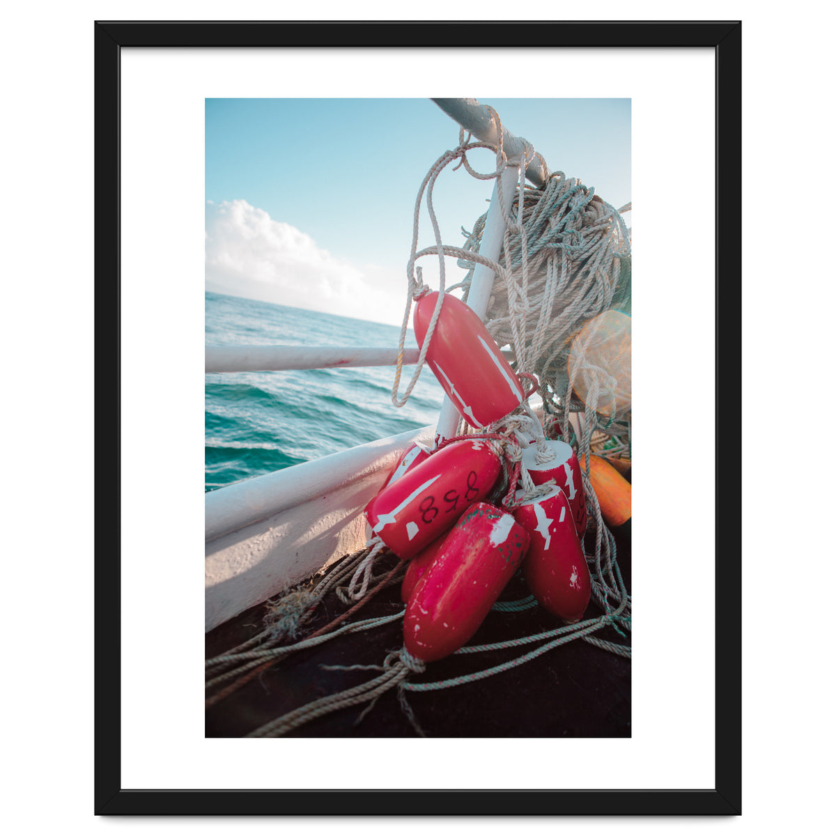 Buoys on a fishing boat