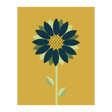 Scandinavian Folk Minimalist Flower Yellow Mustard (Print Only) thumbnail