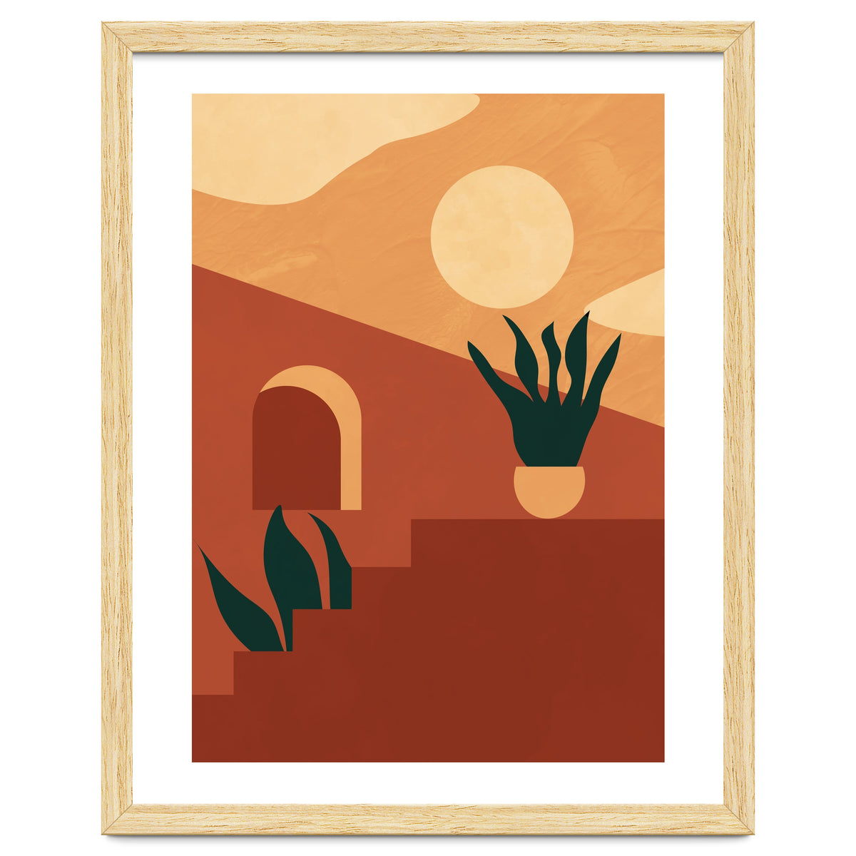 Boho  Desert Terracotta Print