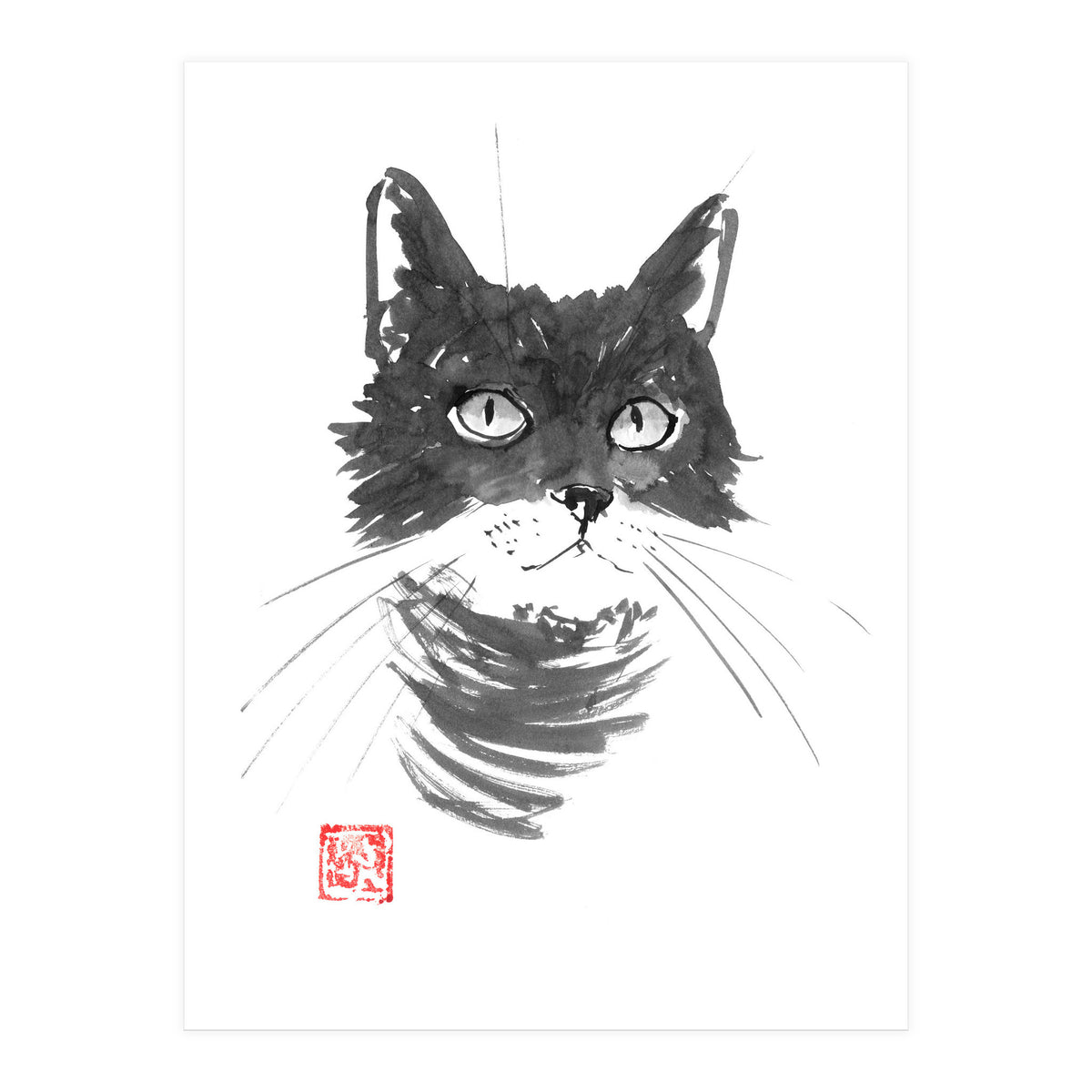 Chat Gris (Print Only)