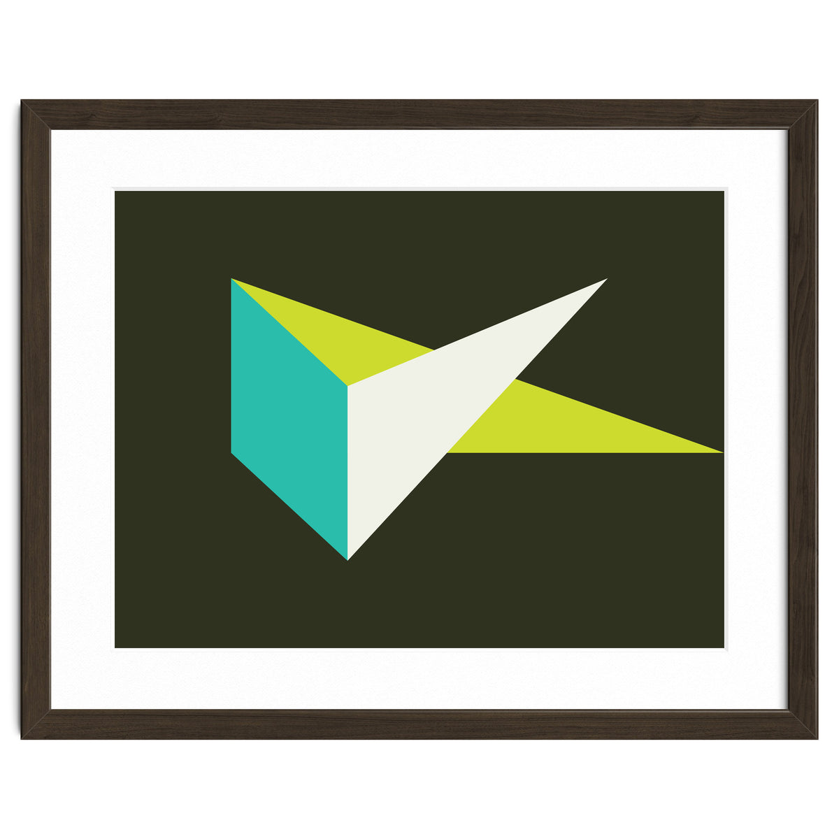 Geometric Shapes No. 67 - turquoise & lime