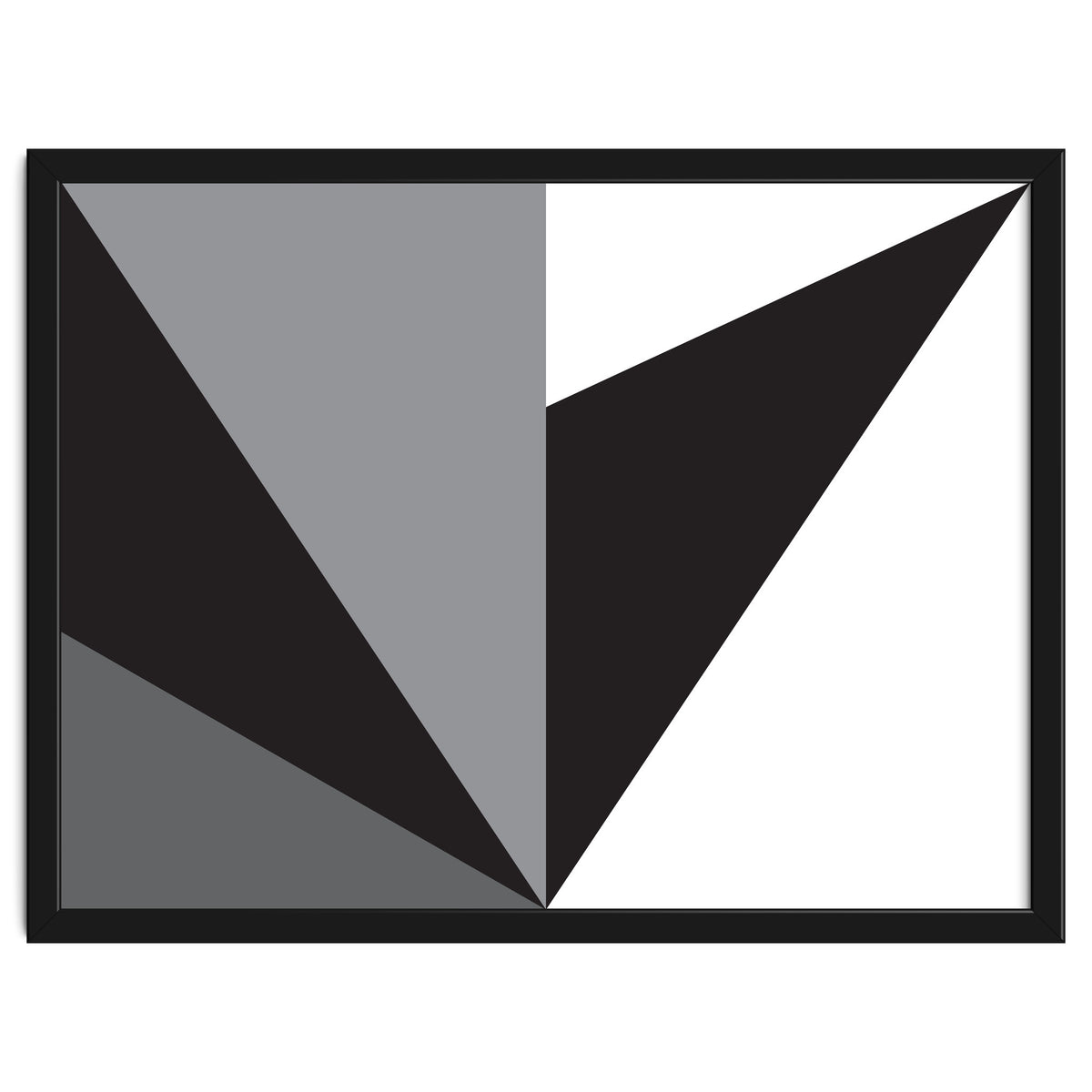 Geometric Shapes No. 76 - black, white & grey