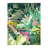 Bohemian Jungle, Tropical Botanical Nature Illustration, Forest Solo Travel Plants Painting (Print Only) thumbnail