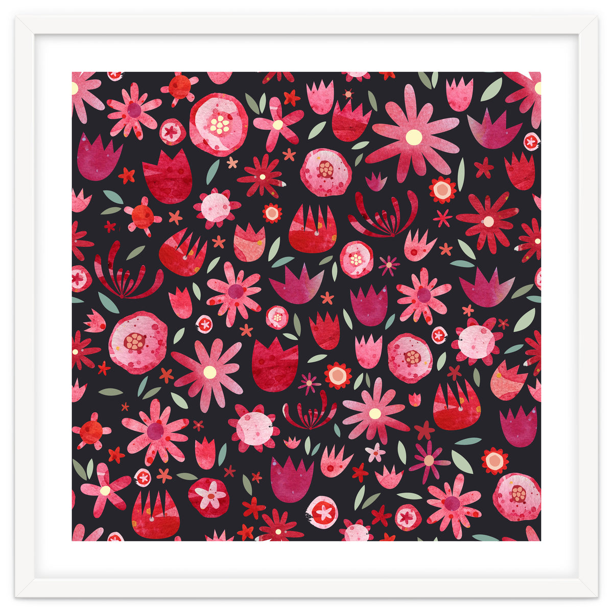 Summer Flower Circle Dark