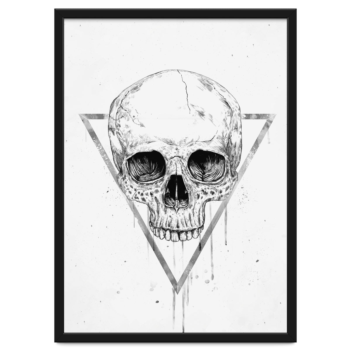 Skull In A Triangle (bw)