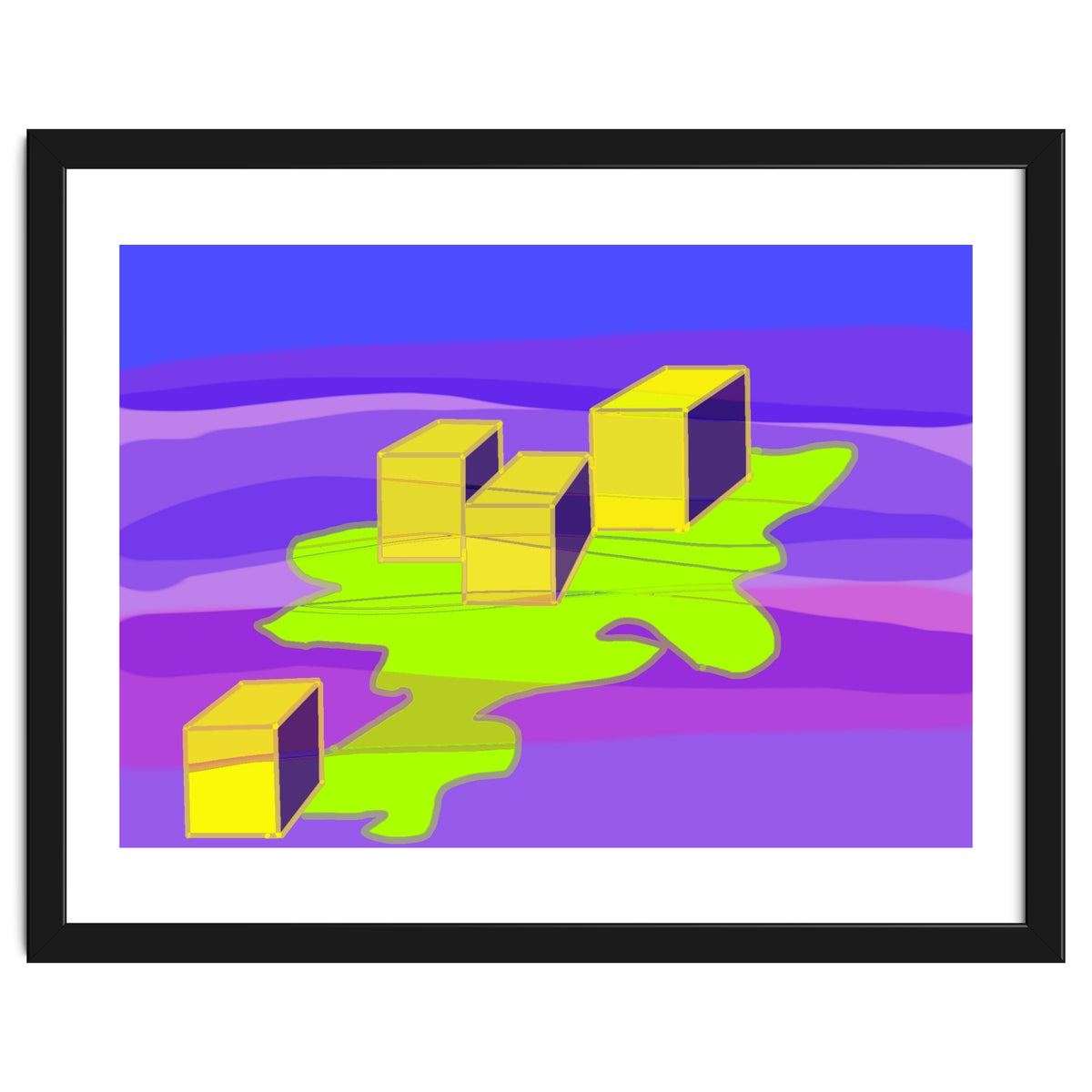 Abstract spilled box