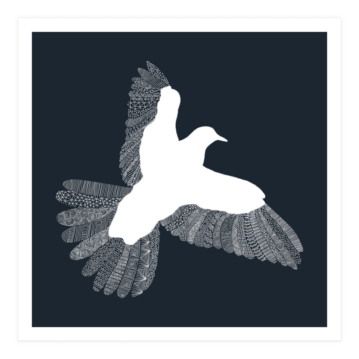 Bird Blue Poster (Print Only)