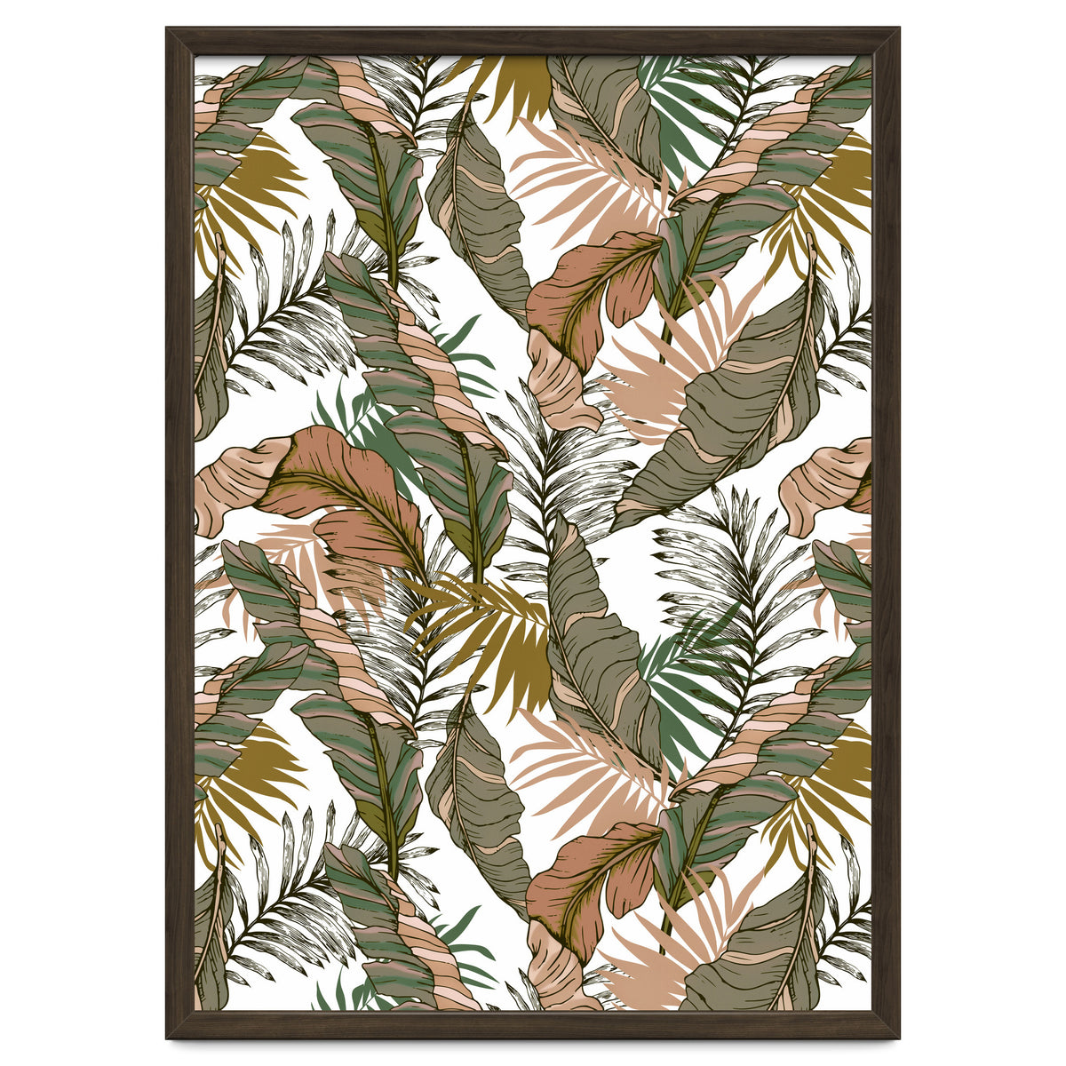 Drawing of wild tropical jungle I