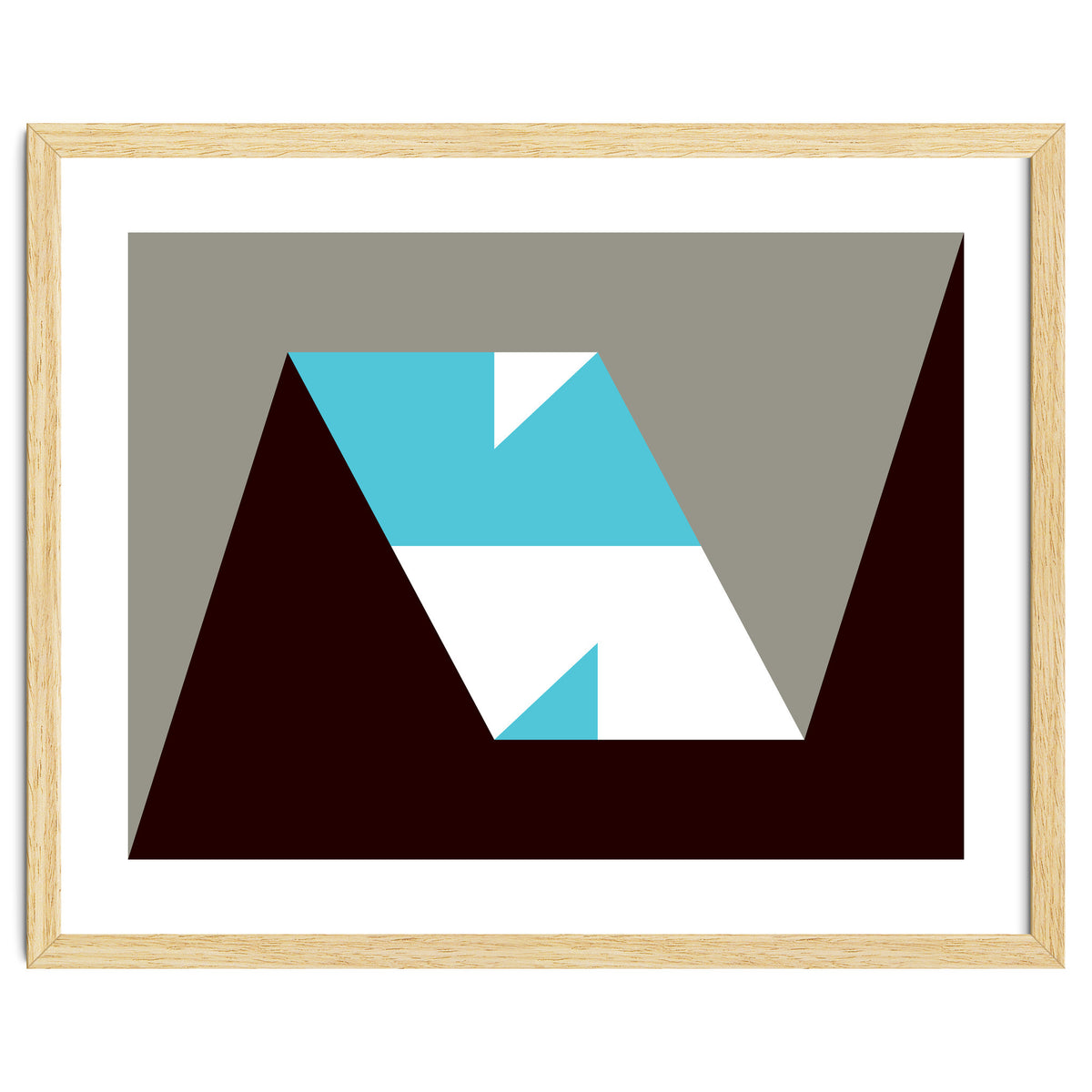 Geometric Shapes No. 48 - grey & blue