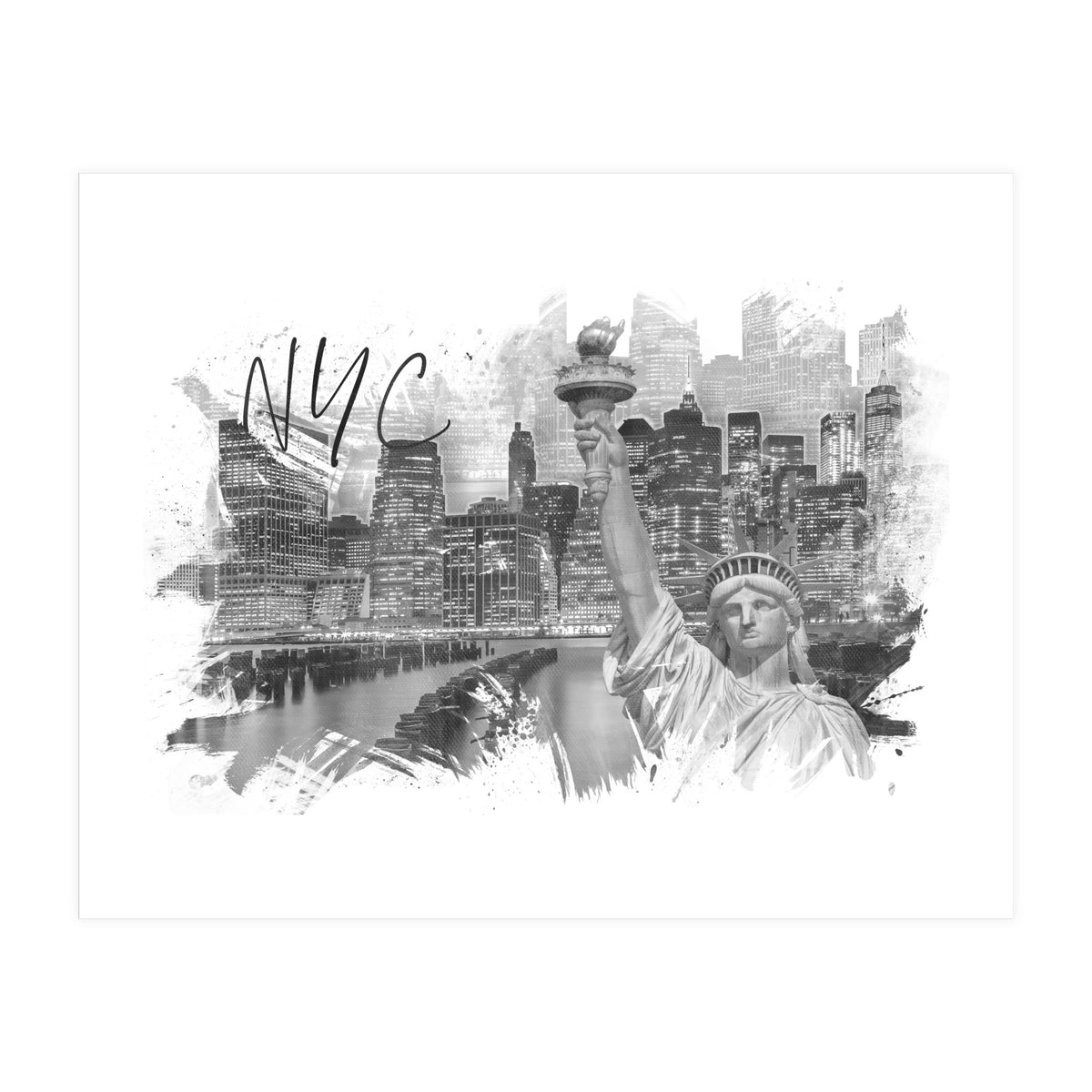 Trendy MANHATTAN Collage (Print Only)