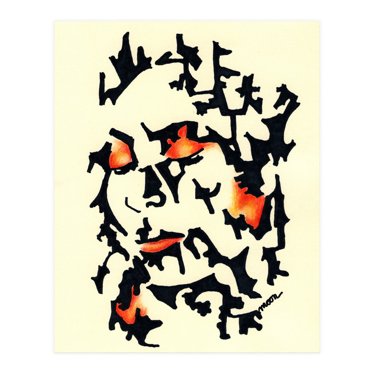 Woman in Red (Print Only)