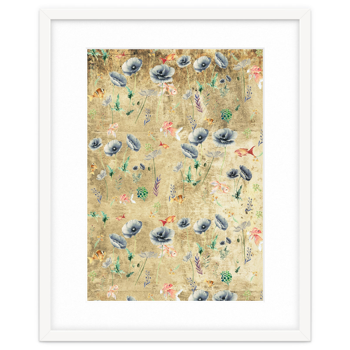 Fishes & Garden #Gold-plated