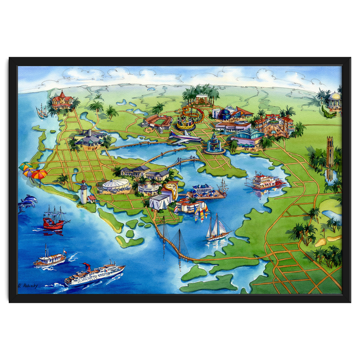 Tampa Bay Illustrated Map