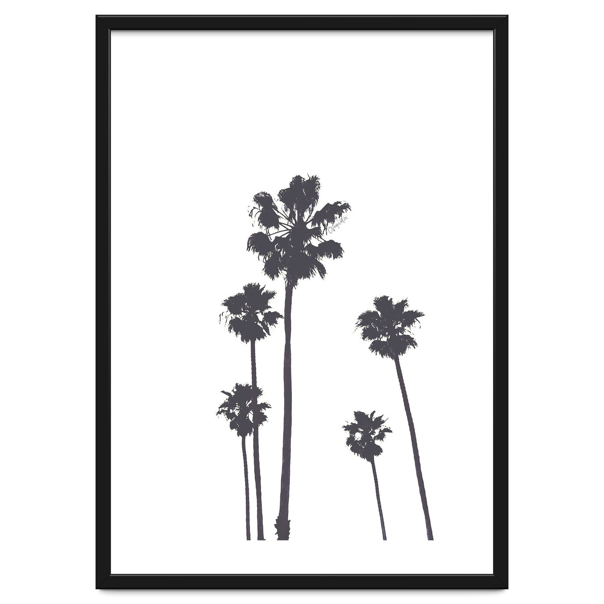 Palms & Sunset-Minimal B&W 2