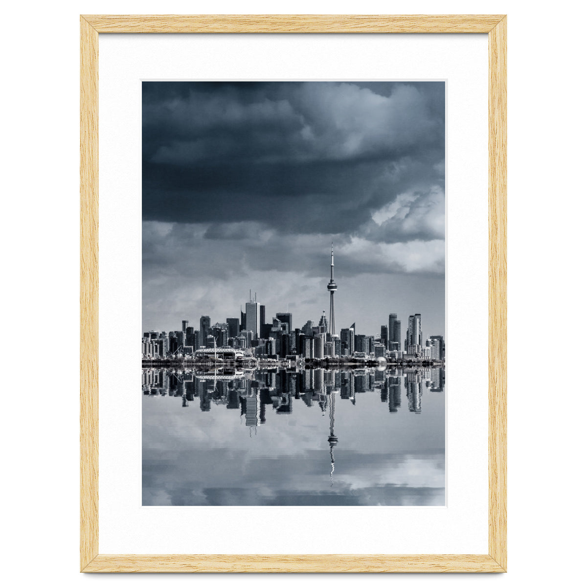 Toronto Skyline From Colonel Samuel Smith Park Reflection No 1