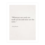 Whatever Our Souls Are Made Of By Bronte, White (Print Only) thumbnail
