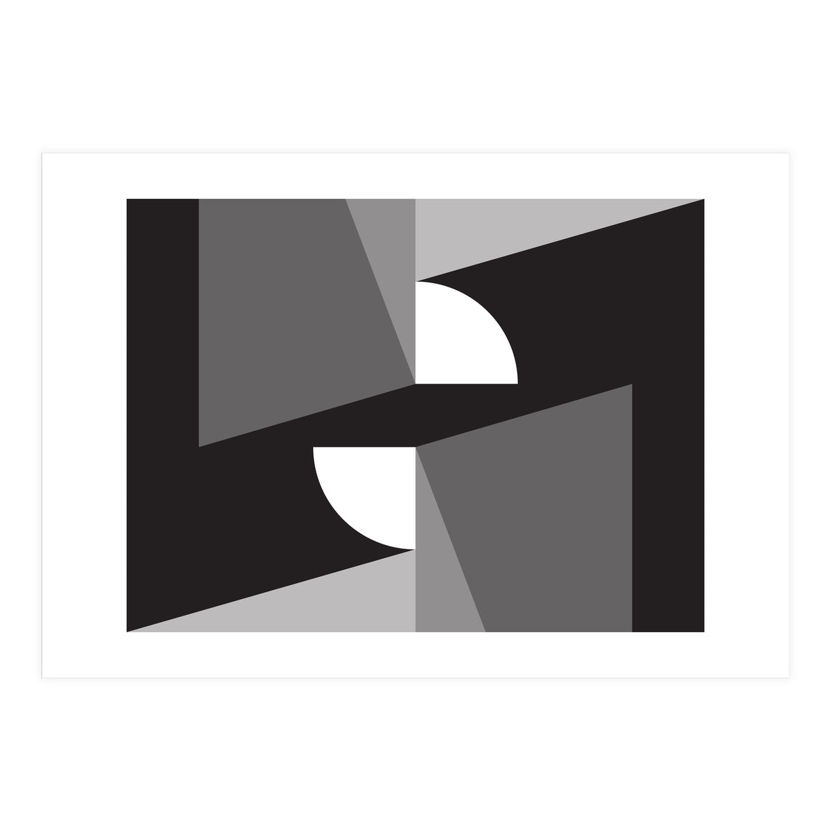 Geometric Shapes No. 11 - monochrome (Print Only)