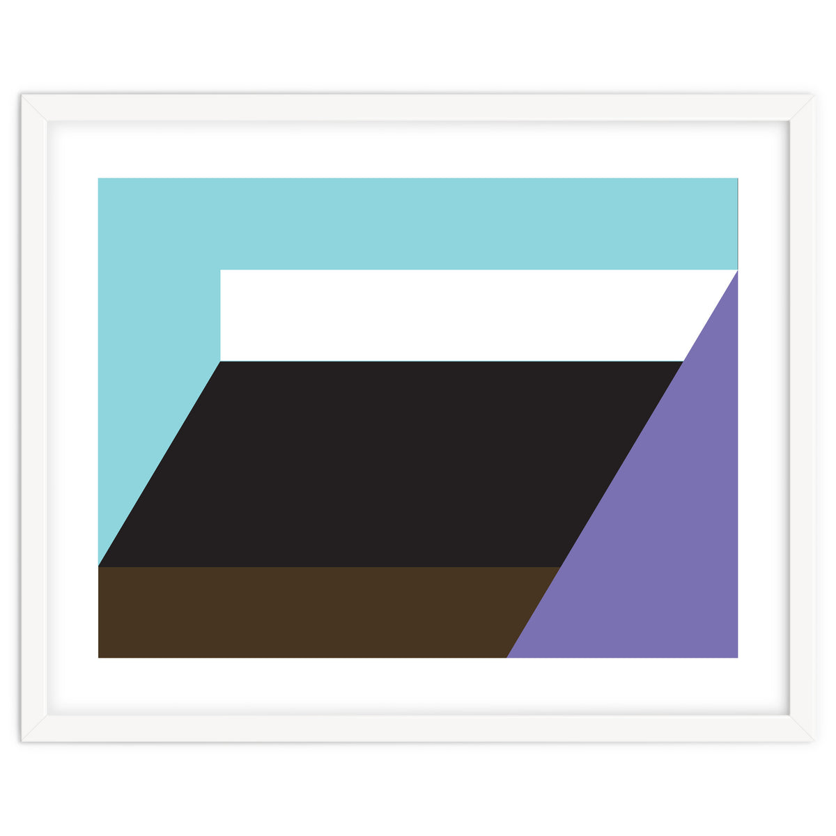 Geometric Shapes No. 34 - purple, blue & black
