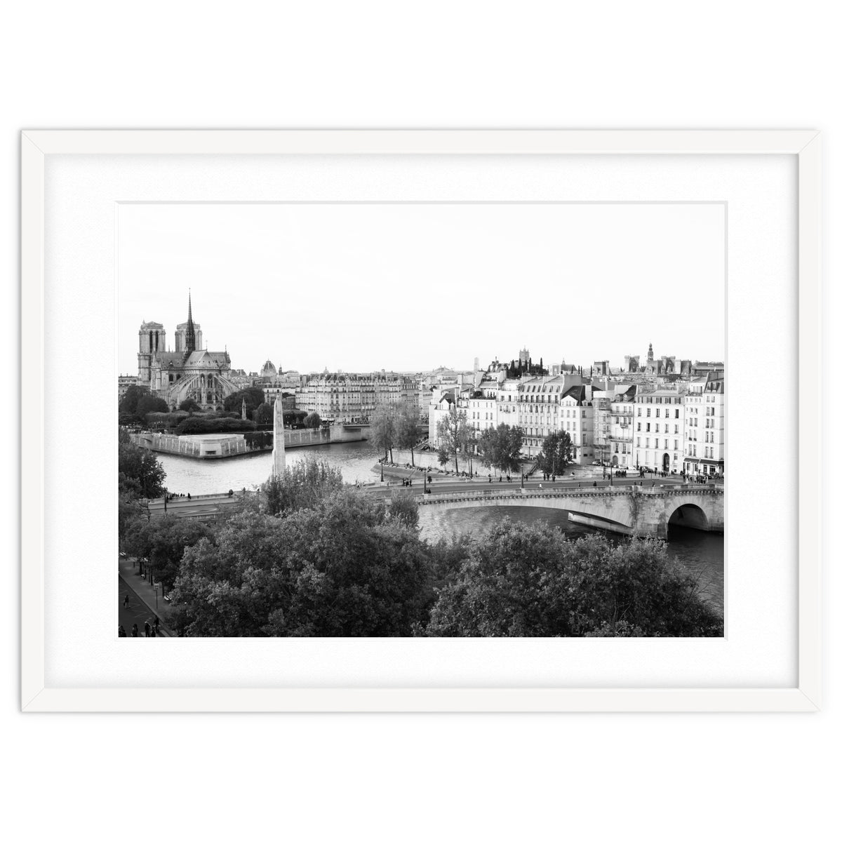 Paris View in Black and White