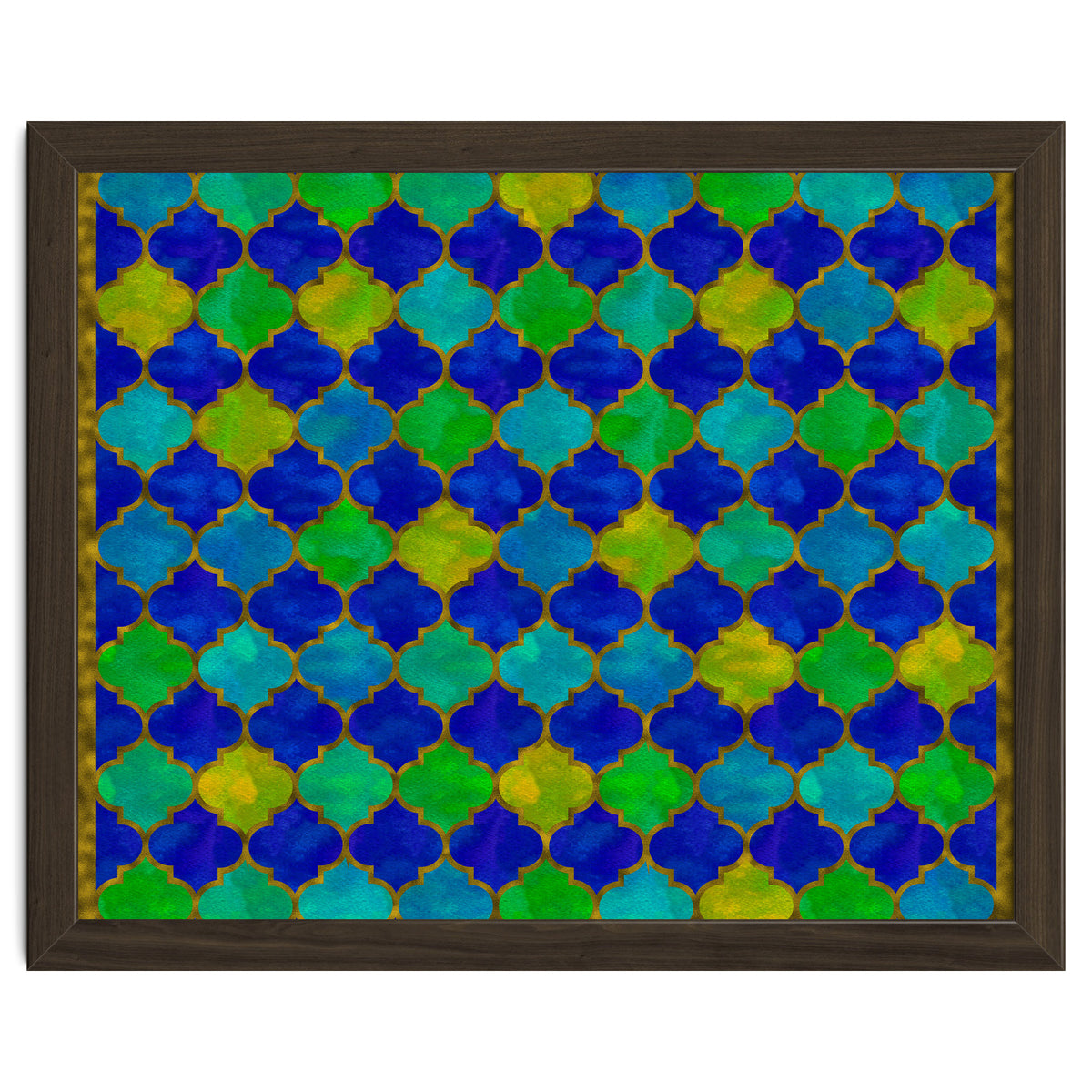 Ocean Breeze - Watercolor Moroccan Lattice