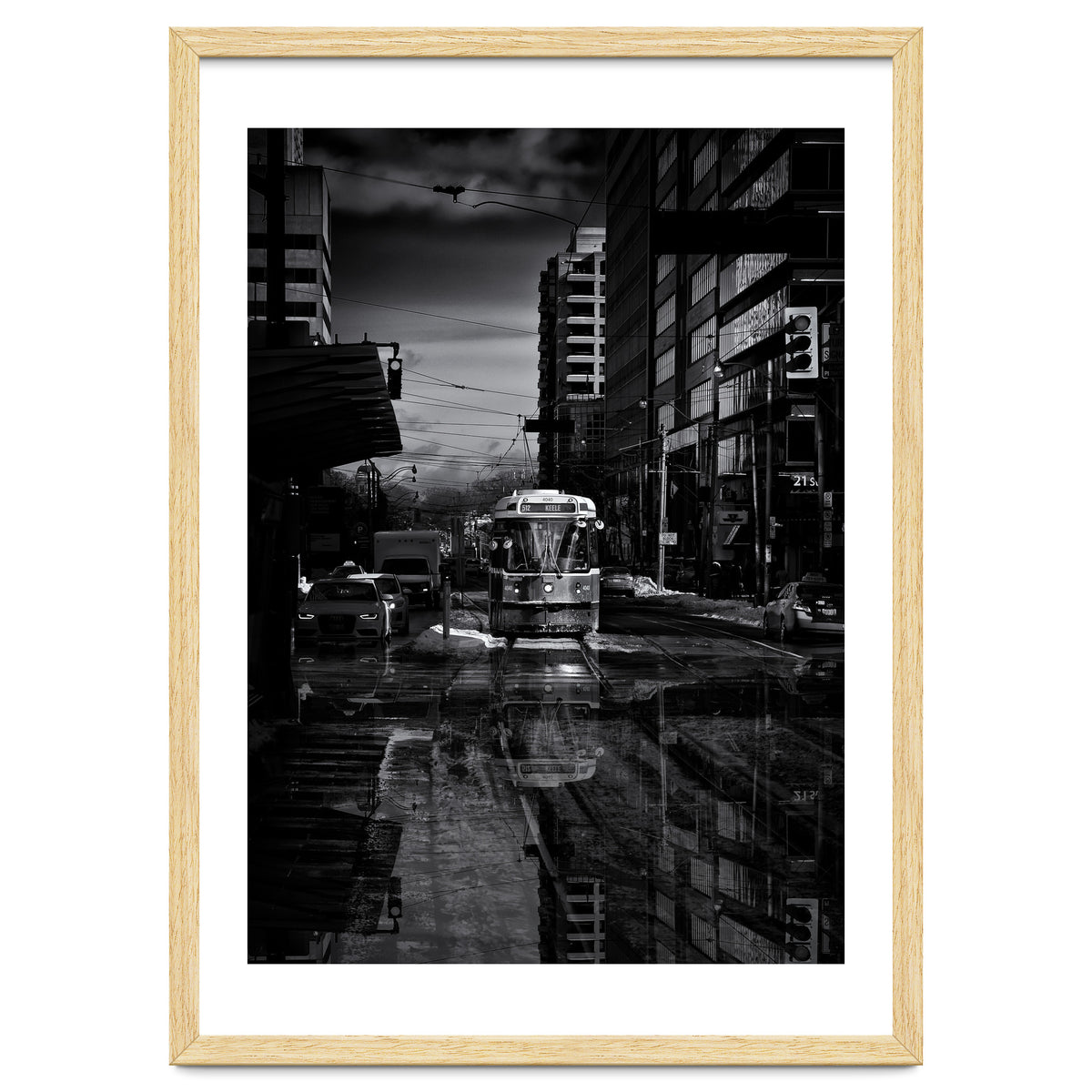 The 512 St. Clair Streetcar Toronto Canada Reflection