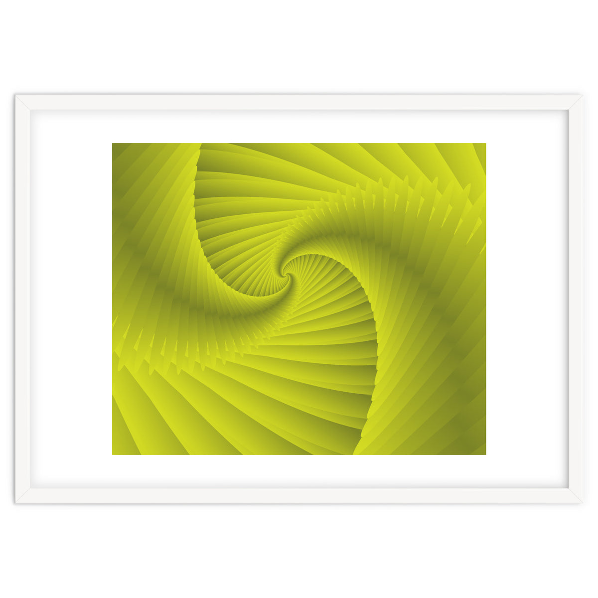 Spiral Fractal Green Art