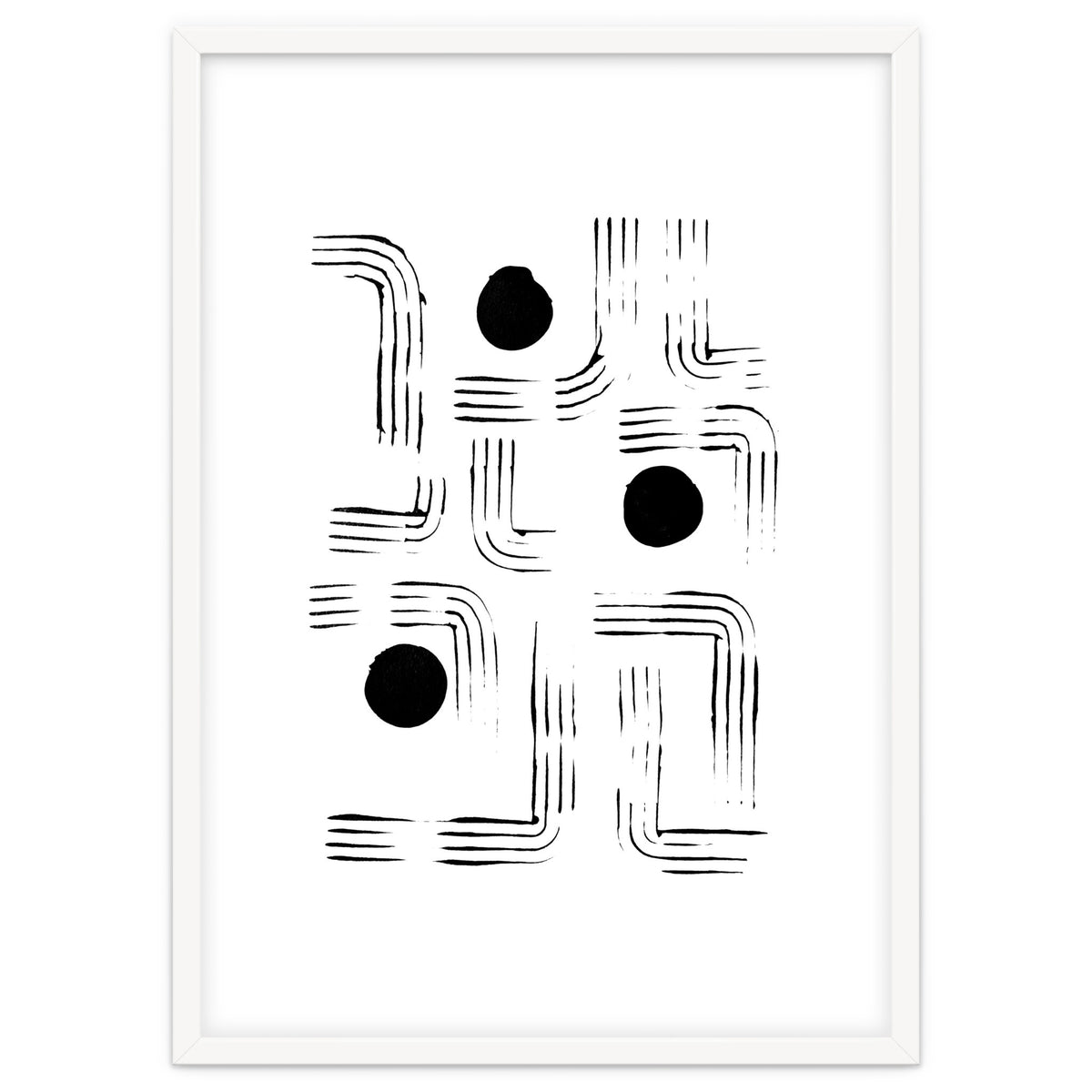 Mid-Century Modern Monochrome Print #1