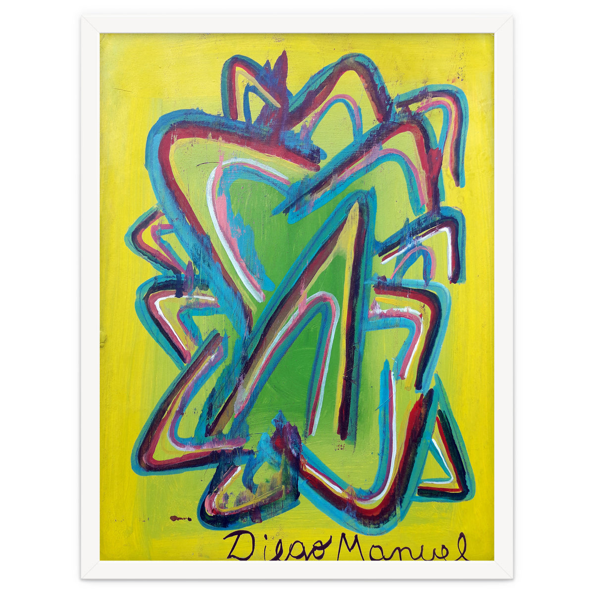 Forma Celeste Sobre Amarillo 2