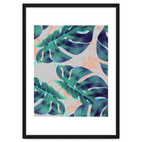 Be Tropical, Botanical Jungle Monstera Illustration, Modern Bohemian Botanical Blush Painting