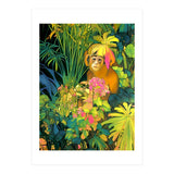Daydreamer, Coming of Age Monkey Tropical Jungle Plants, Wildlife Botanical Nature Forest Bohemian Animals (Print Only) thumbnail