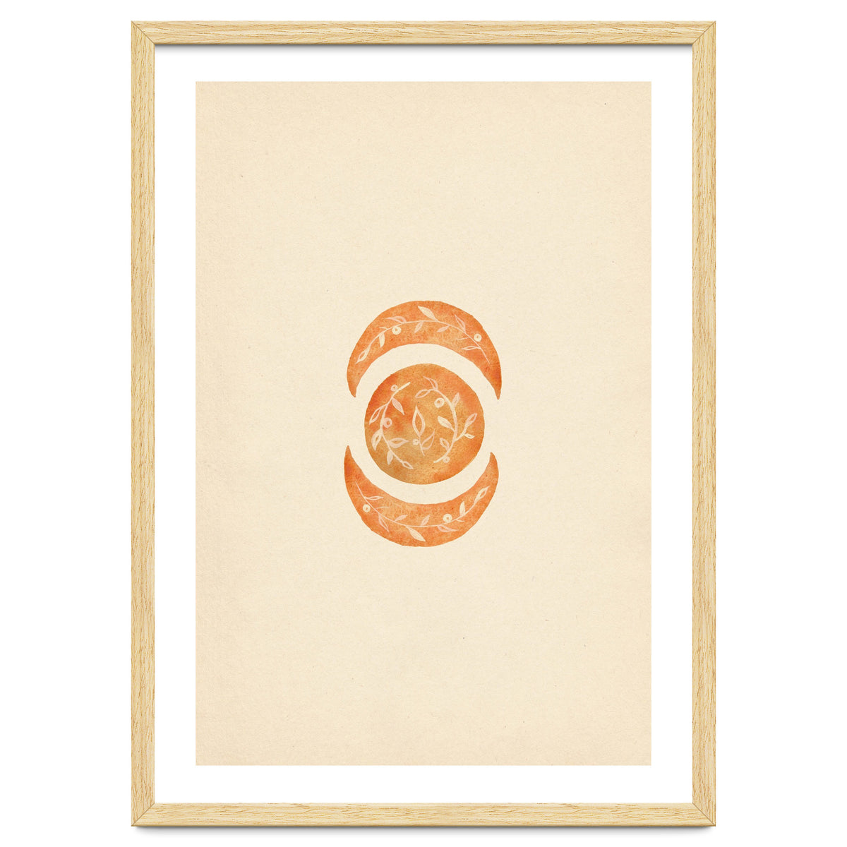 Botanical moon shapes