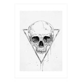 Skull In A Triangle (bw) (Print Only) thumbnail