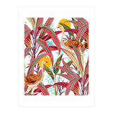 Faith Is The Bird That Feels The Light When The Dawn Is Still Dark, Vintage Botanical Nature Painting Jungle (Print Only) thumbnail