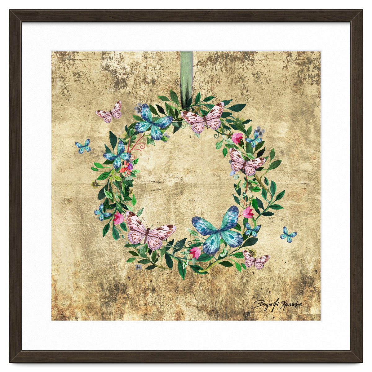 Wreath #Flowers & Butterflies#Royal collection