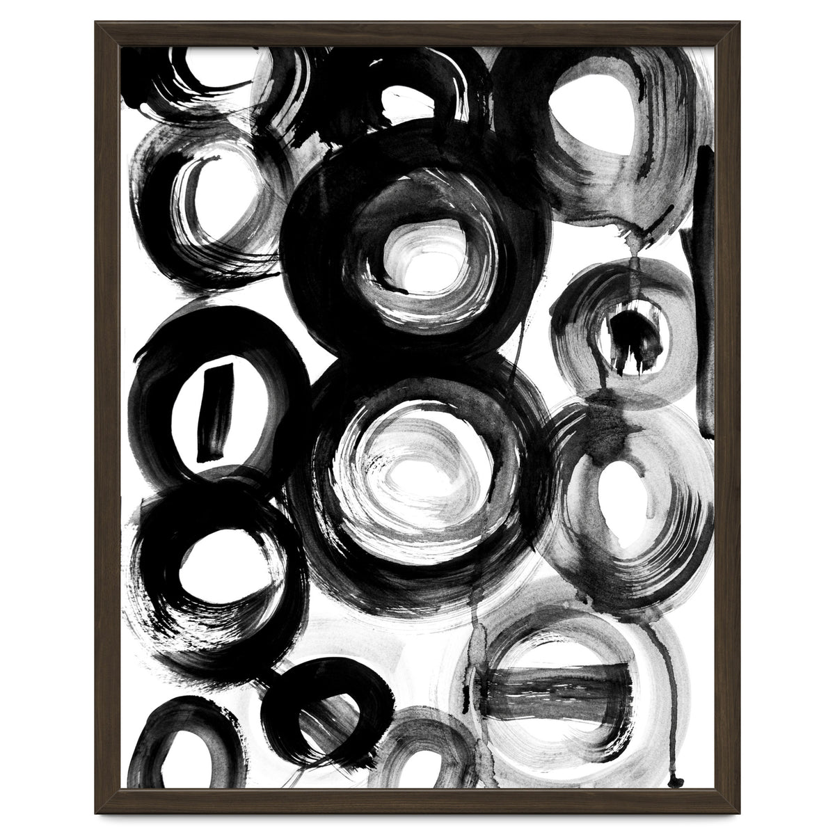 Black and White Ink Circles