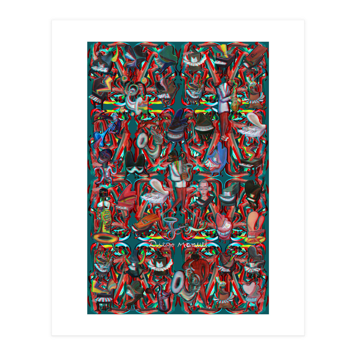 Formas 14 34 3d And Pianos 5 (Print Only)